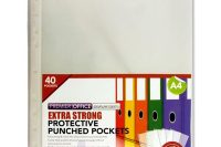 A4 Punched Pockets 40 pc Extra Strong
