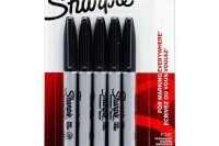 Sharpie Markers Fine Black 5 pce