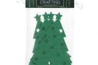 Large Felt Christmas Trees 4 pce